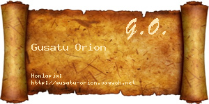 Gusatu Orion névjegykártya